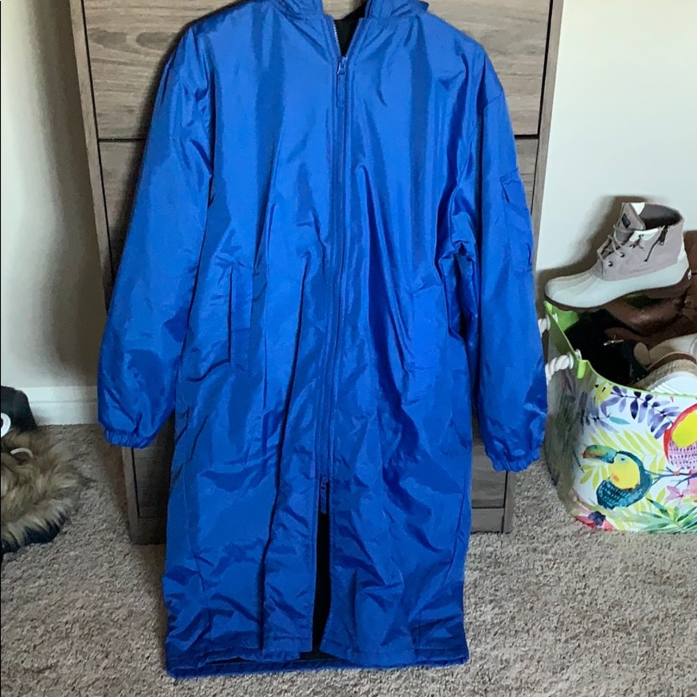 Hooded swim poncho
